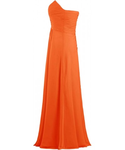 Women's Chiffon Bridesmaid Dresses Long Evening Gowns Orange $28.00 Dresses