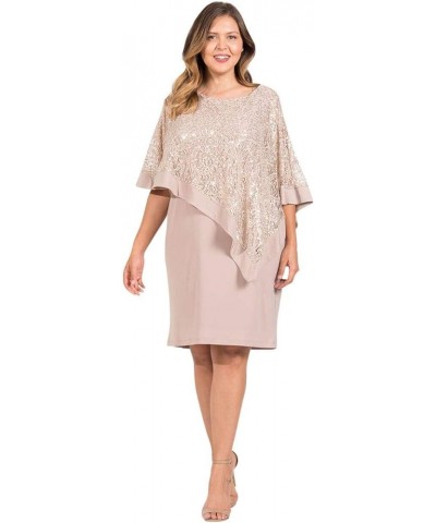 Mother of The Bride Plus Size Dress Champagne $31.50 Dresses