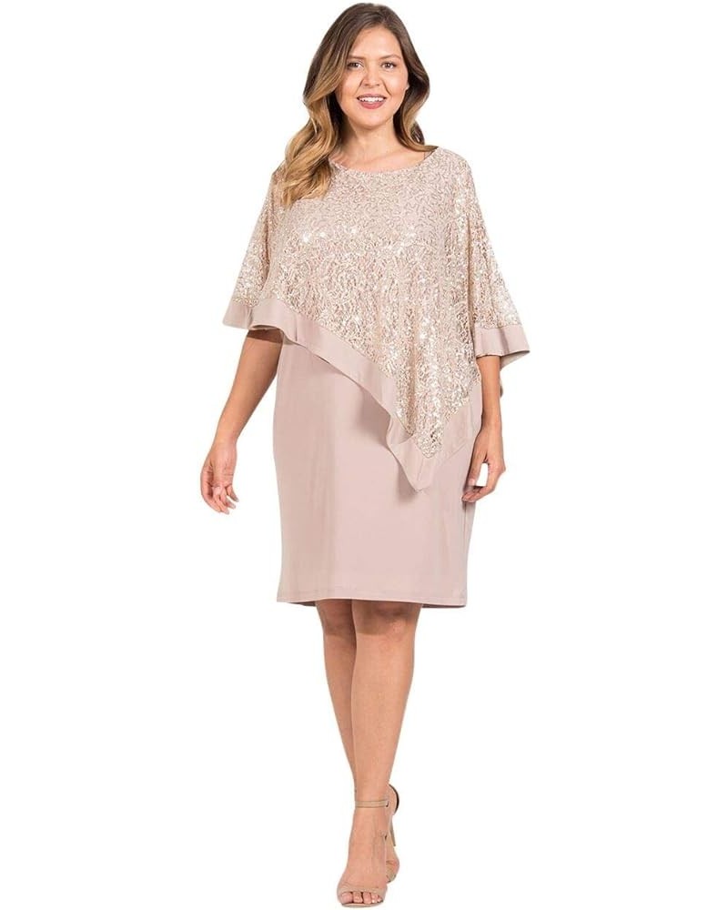 Mother of The Bride Plus Size Dress Champagne $31.50 Dresses