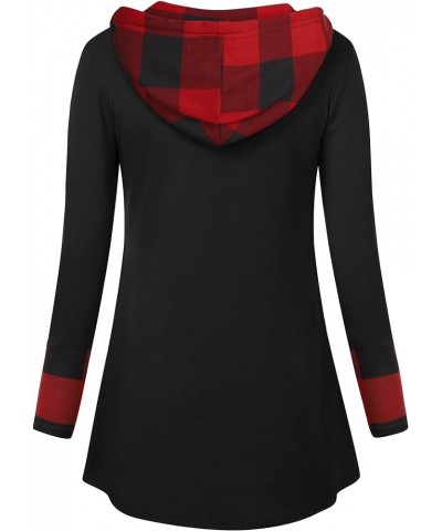 Women's 1/4 Zip Up Sweatshirt Long Sleeve Hoodies Loose Fit Casual Pullover Tops Red Black $9.53 Hoodies & Sweatshirts