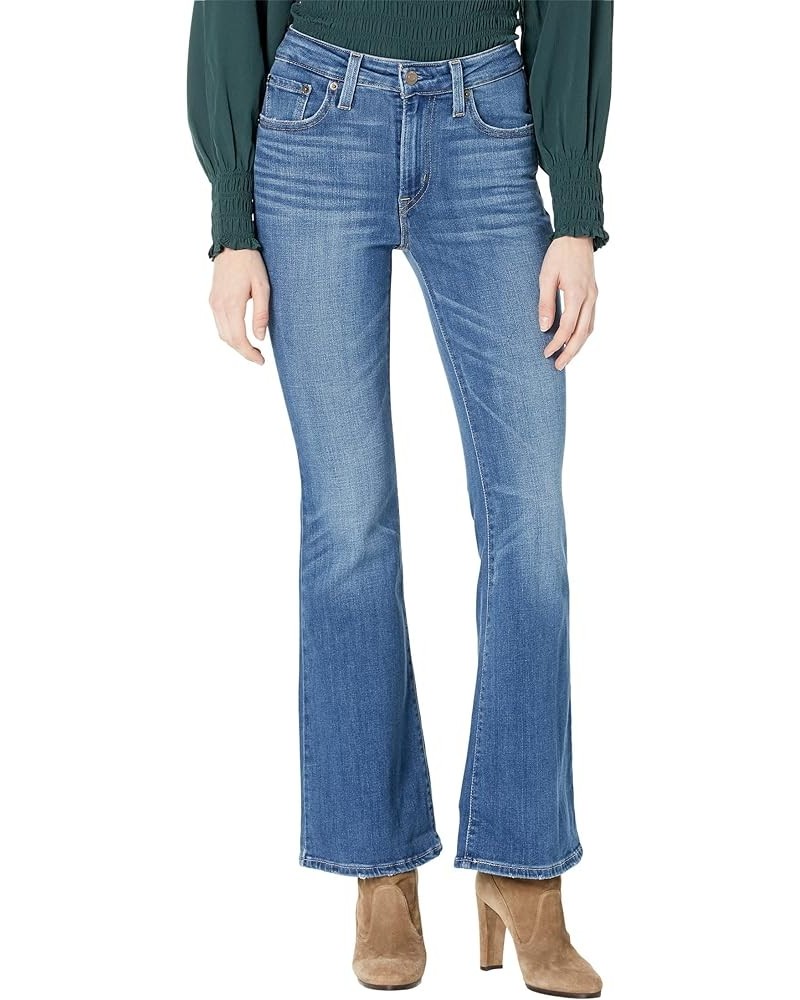 Women's 726 High Rise Flare Jeans (Also Available in Plus) Standard Medium Indigo Worn in $13.81 Jeans