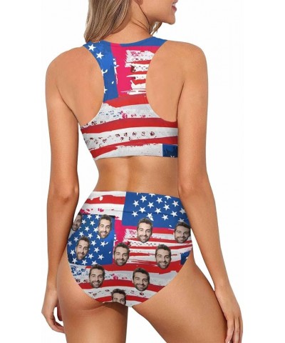 Custom Face Swimwear Personalized Face Piece Swimsuits for Women No.18 $13.34 Swimsuits