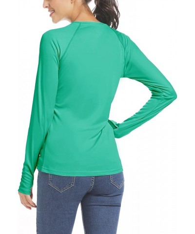 Women's UPF 50+ Sun Protection Shirt Long Sleeve SPF UV Shirt Rash Guard Swim Hiking Fishing Tops Lightweight Green $13.63 Sw...