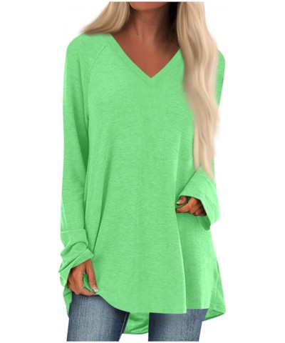 Fall Womens Fashion 2023 Long Sleeve Shirts for Women Plus Size Casual Going Out Tops Trendy Classic Graphic Tees 7-fluoresce...