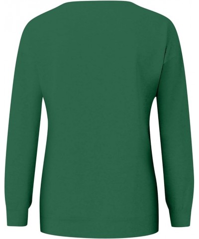 St Patrick'S Day Sweatshirt Shamrock Shirt for Women Crew Neck Long Sleeve Shirt Casual Clover Loose Sweatshirt 05-green $12....