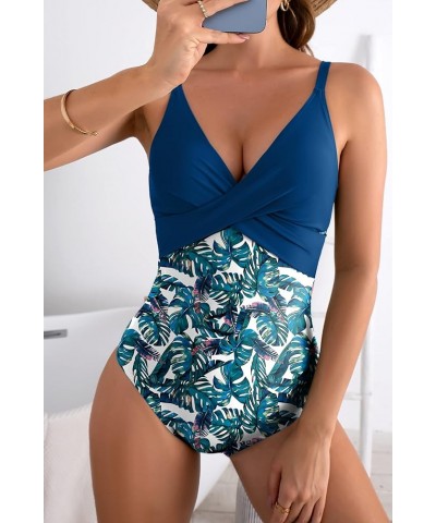 Women's One Piece Swimsuits Tummy Control Front Cross Bathing Suits Slimming Swimsuit V Neck Swimwear Monokini 16 $20.90 Swim...