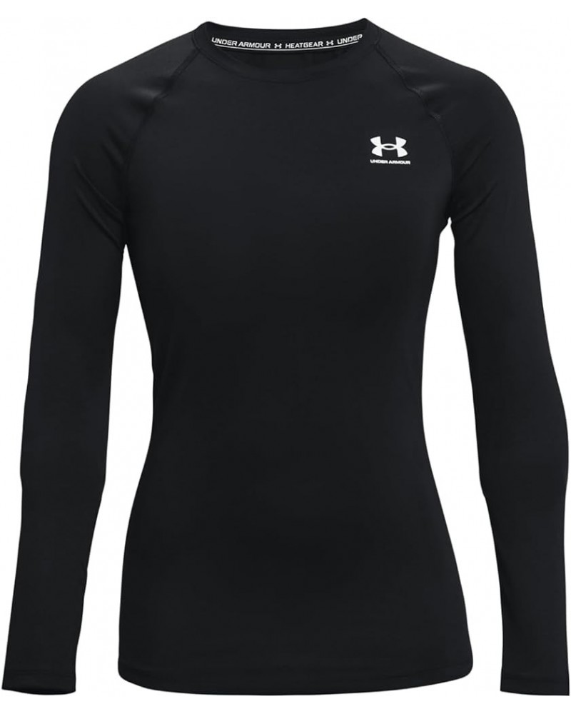 Women's HeatGear Compression Long-Sleeve T-Shirt Black (001)/White $20.40 Shirts