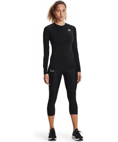 Women's HeatGear Compression Long-Sleeve T-Shirt Black (001)/White $20.40 Shirts