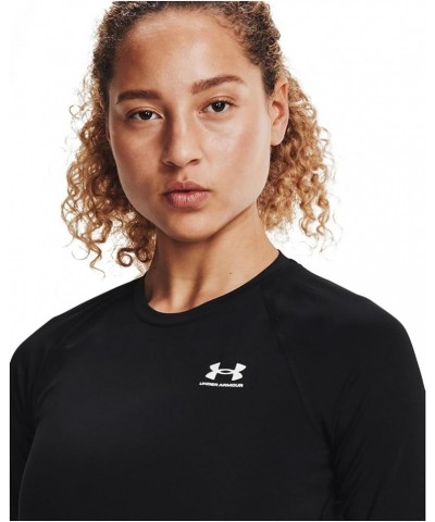 Women's HeatGear Compression Long-Sleeve T-Shirt Black (001)/White $20.40 Shirts