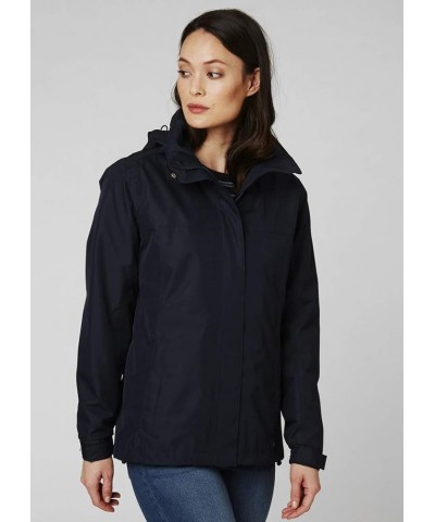 Women's Aden Waterproof Windproof Breathable Packable Hood Rain Coat Jacket 597 Navy $44.82 Coats