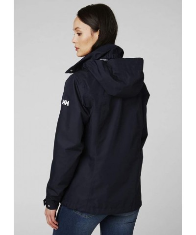 Women's Aden Waterproof Windproof Breathable Packable Hood Rain Coat Jacket 597 Navy $44.82 Coats