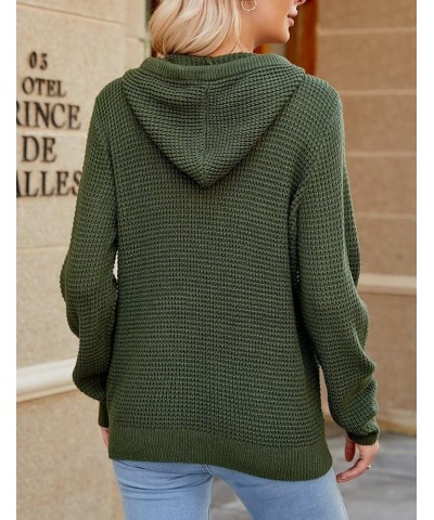 Women Fall Hoodies Sweater Knit V Neck Tops Oversized Fashion Pullover Casual Long Sleeve Shirts with Pockets A Green $25.36 ...