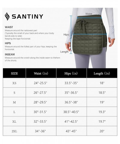 Women's 18" Puffer Insulated Skirt Zipper Pockets High Waisted Warm Quilted Winter Skirts Women Hiking Running Rose $13.86 Sk...