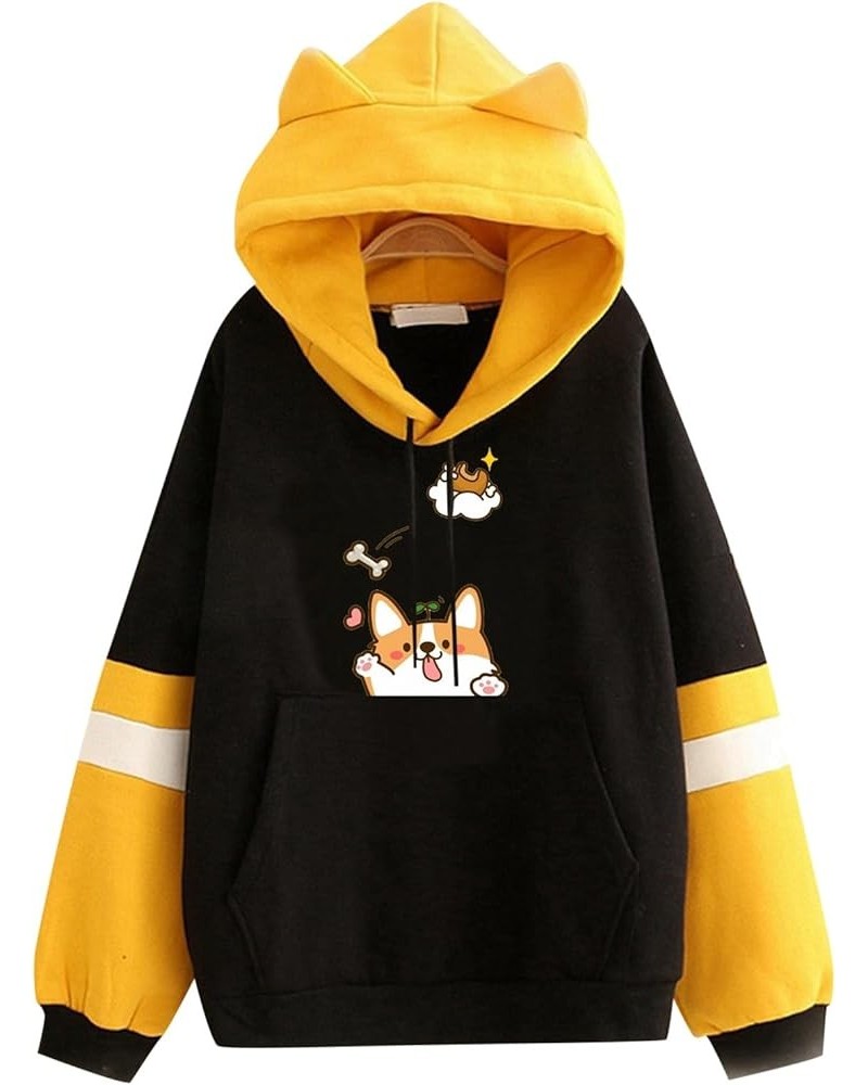 Cute Sweatshirts For Teen Girls Long Sleeve Pullover Tops Kawaii Corgi Shiba Inu Print Hoodies Teen Girl Gifts Trendy Stuff C...