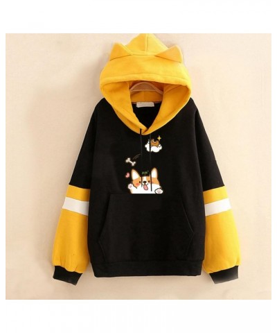 Cute Sweatshirts For Teen Girls Long Sleeve Pullover Tops Kawaii Corgi Shiba Inu Print Hoodies Teen Girl Gifts Trendy Stuff C...