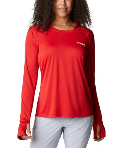 Women's Tidal Tee Hoodie Red Spark/White Logo $20.82 Activewear