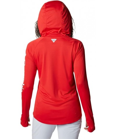 Women's Tidal Tee Hoodie Red Spark/White Logo $20.82 Activewear