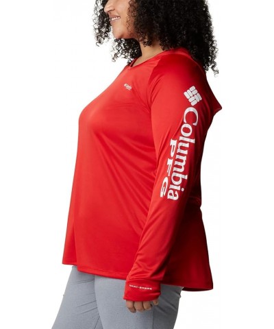 Women's Tidal Tee Hoodie Red Spark/White Logo $20.82 Activewear