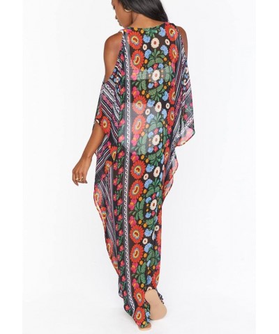 Women's Swimwear Turkish Kaftan Swimsuit Beach Cover Up Caftan Long Dresses Multicolor Print 1 $14.08 Swimsuits