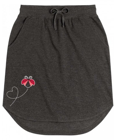 Ladybug Heart Trail - Women's Weekend Skirt Heather Charcoal $6.88 Skirts