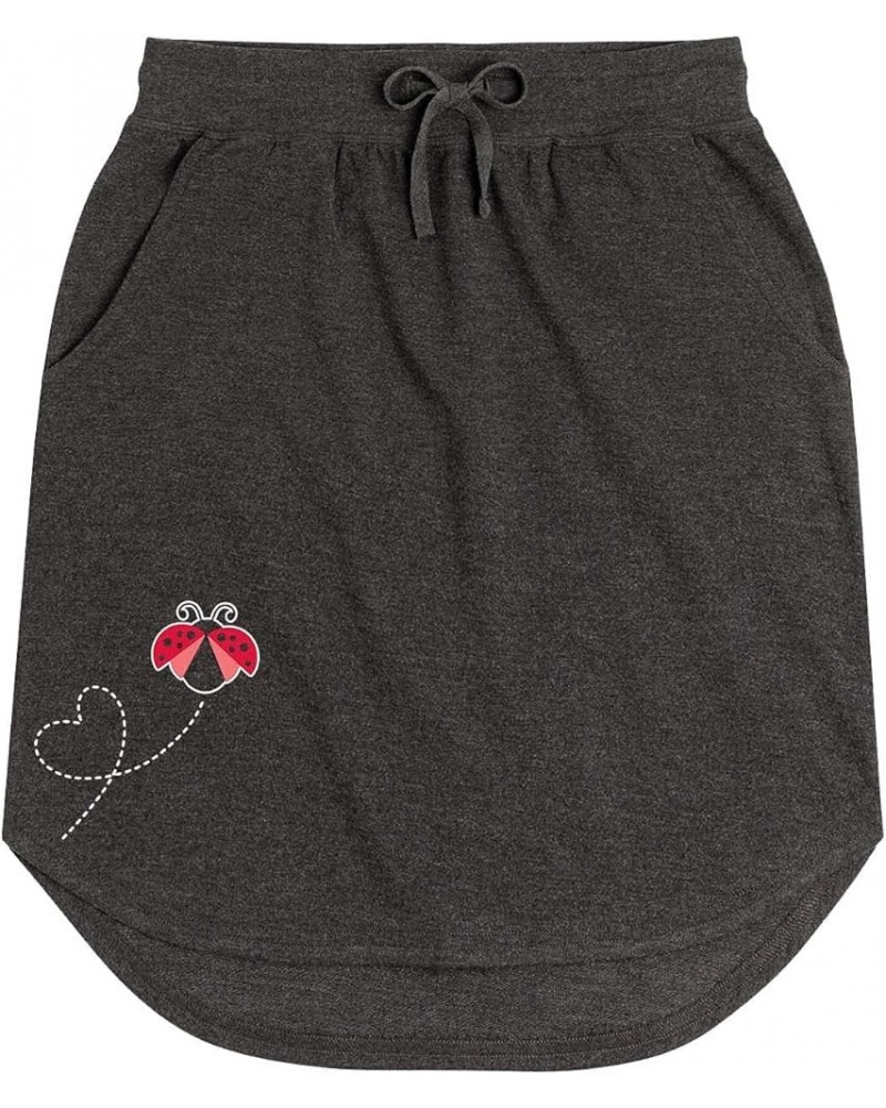 Ladybug Heart Trail - Women's Weekend Skirt Heather Charcoal $6.88 Skirts