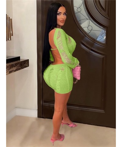 Rompers for Women Sexy - Hollow Out Backless One Piece Jumpsuit Off the Shoulder Bodycon Short Jumpsuit Light Green $18.06 Ju...