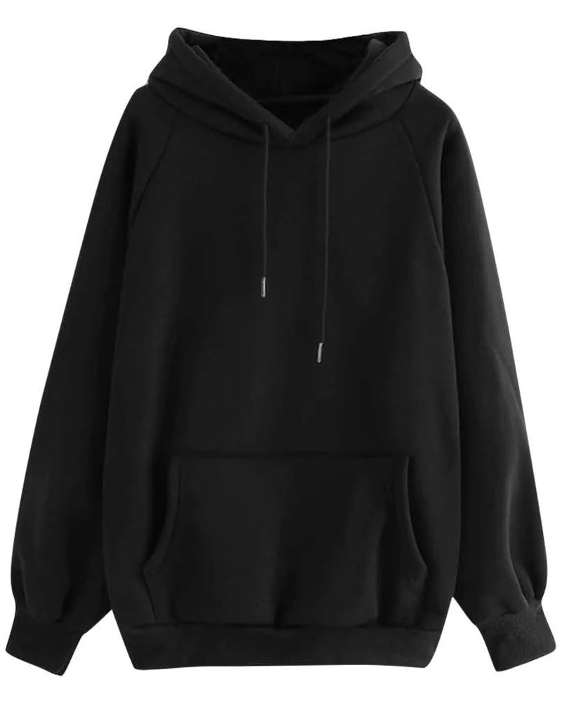 Women's Sweatshirt Color Pullover Casual Hooded Sleeve Pocket Long Solid Coat Teen Girls Hoodies Trendy Oversized Cute Hoodie...