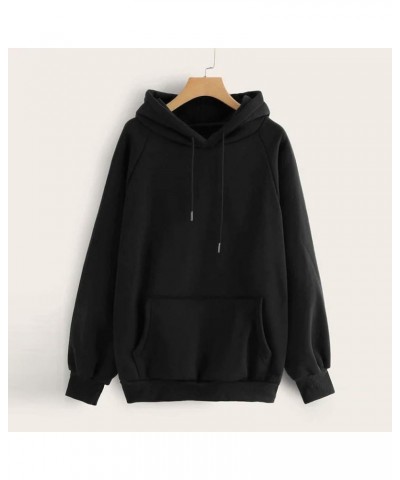 Women's Sweatshirt Color Pullover Casual Hooded Sleeve Pocket Long Solid Coat Teen Girls Hoodies Trendy Oversized Cute Hoodie...