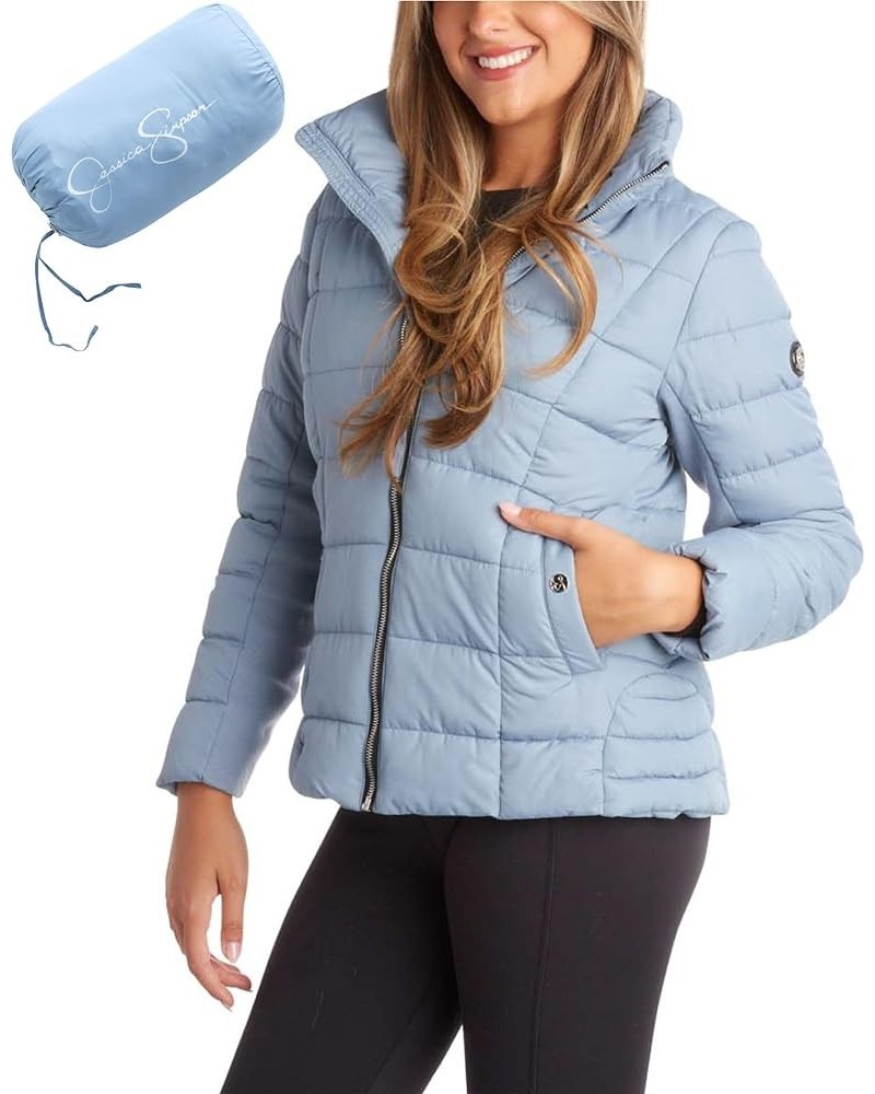 Women's Winter Jacket - Packable Quilted Puffer Jacket - Heavyweight Insulated Outerwear Parka Coat (S-XL) Dusty Blue $30.57 ...