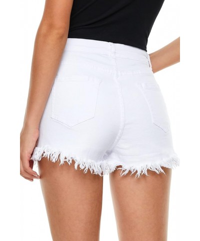 Womens Lightweight Shorts Casual Baggy Trendy Short Pants Elastic Waist Drawstring Comfy Shorts C04-white $10.75 Activewear