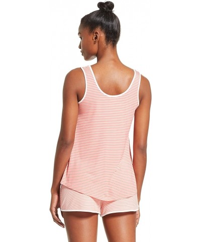 Womens Athletic Short Sleeve Shirt and Pajama Shorts Lounge Sleep Set Sugar Coral 1 $8.09 Sleep & Lounge