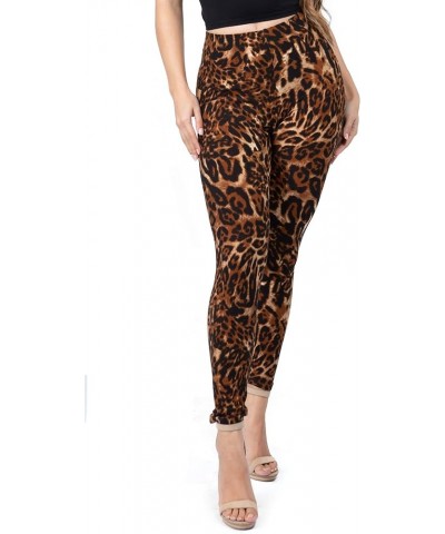 Women's Casual Full Length Winter Velour Leggings Classic Leopard $12.09 Leggings