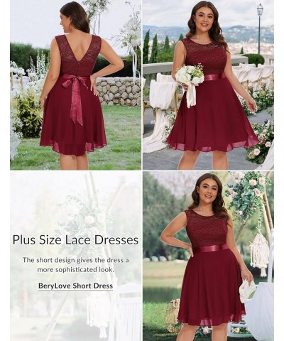 Cocktail Dresses Prom Dress for Teens Wedding Guest Sleeveless Lace Formal Dresses Short-darkred $21.38 Dresses