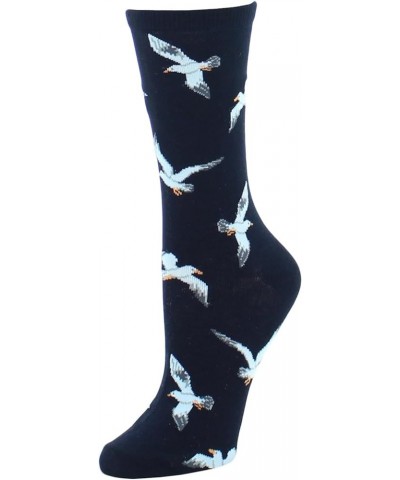 Soaring Seagulls Bamboo Blend Crew Socks Black $7.82 Socks