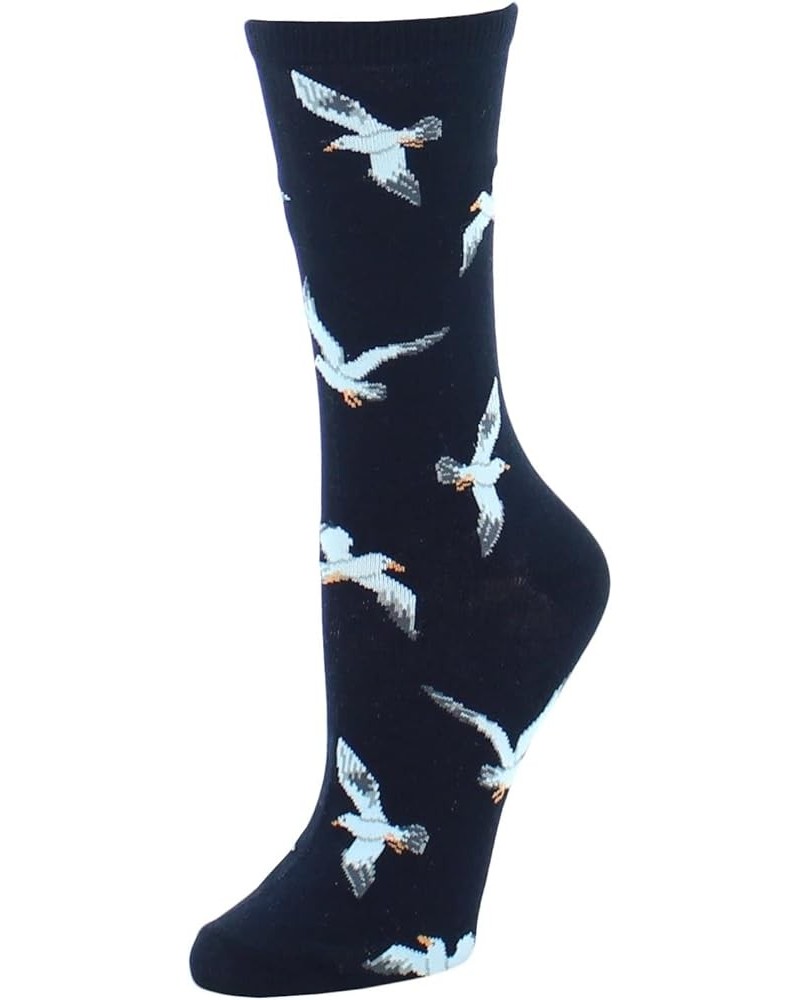 Soaring Seagulls Bamboo Blend Crew Socks Black $7.82 Socks