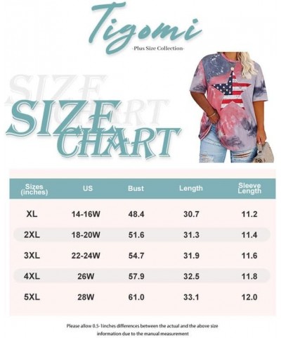 Women's Plus Size T-Shirts Short Sleeve Tops Loose Fits Casual Tees Graphic Letter Print Basic Summer Tunic Tops XL-5X A1-tie...