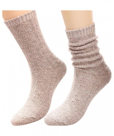 Women's Socks Cotton Knit Casual Crew Socks Thick Knit Warm Wool Slouch Socks Gift Socks for Women,Size 5-10W502 Multi-045 $1...