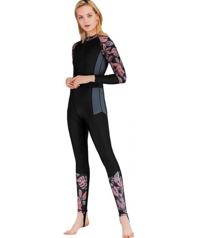 Women's One-Piece Surf Swim Wet Suit Long Sleeve Rashguard Sun Protection Orangeflower $16.50 Swimsuits