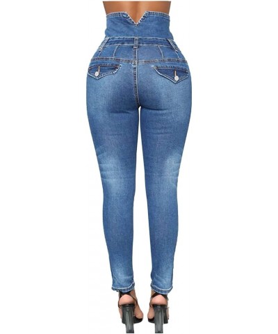 Women's Flared Jeans High Waisted Distressed Ripped Frayed Hem Trendy Denim Pants Bell Bottom Jeans for Women Blue 04 $5.81 J...