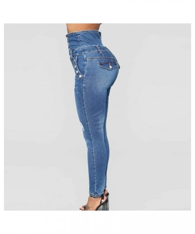 Women's Flared Jeans High Waisted Distressed Ripped Frayed Hem Trendy Denim Pants Bell Bottom Jeans for Women Blue 04 $5.81 J...