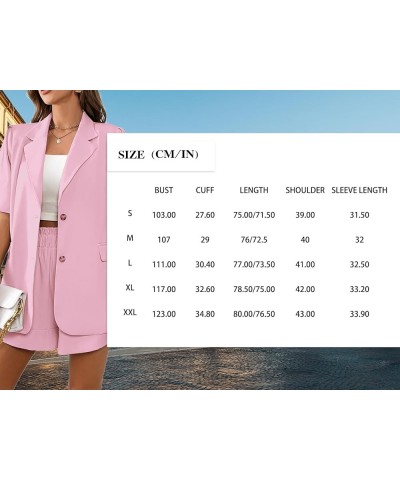 Short Sleeve Blazer for Women Lightweight Casual Business Work Office Jacket with Pocket 1-white $22.94 Blazers