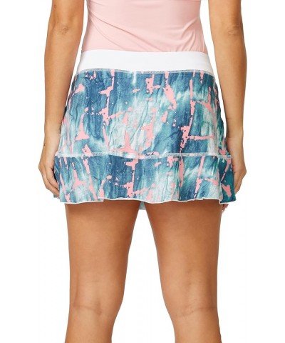 UV Colors Print 14in Womens Tennis Skirt 2X Crackle Denim $30.81 Skirts