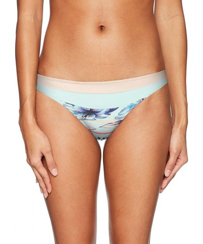 Women's Standard Pop Surf Mini Bikini Bottom Blue Light Rain Daze Small $18.58 Swimsuits