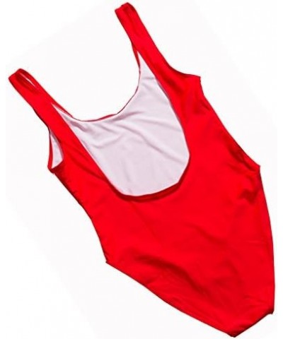 Bride One Piece Swimsuit Women Swimwear High Cut Bathing Suit Sexy Bodysuit Monokini Beach Wear Wedding Party Bsqh-red $13.00...