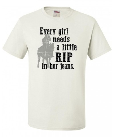 Every Girl Needs A Little RIP in Her Jeans Mens Women T-Shirt Mens White $13.24 T-Shirts