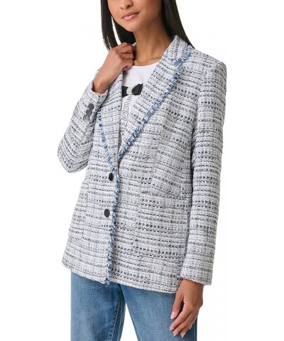 Women's Tweed Long Sleeve Everyday Fashion Sport Jacket Denim Multi $32.67 Jackets