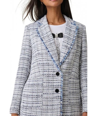 Women's Tweed Long Sleeve Everyday Fashion Sport Jacket Denim Multi $32.67 Jackets