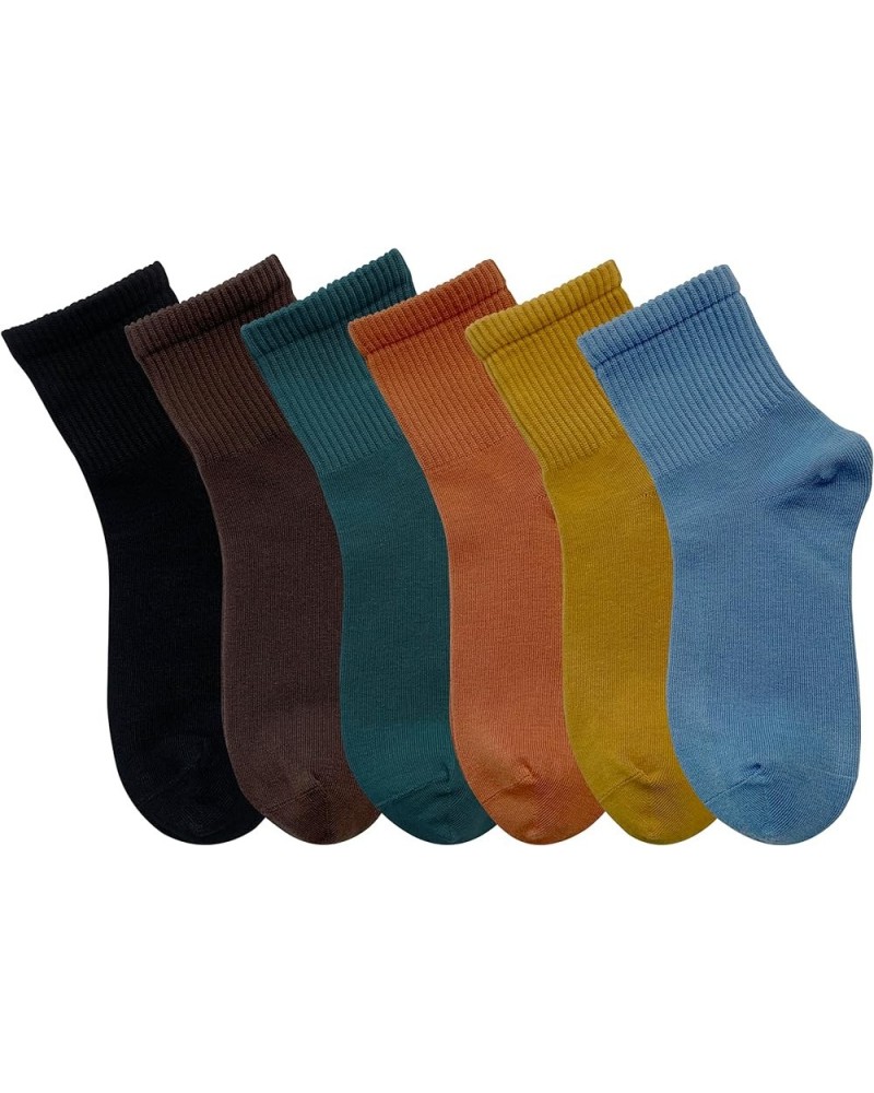 Womens Mini Crew Ankle Socks Pure Cotton Athletic Casual Socks for Women Mini Crew Socks Color 10 (6 Pairs) $10.39 Activewear