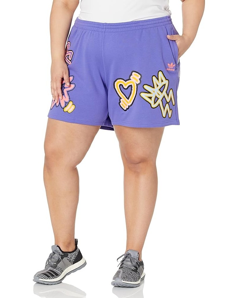 Women's Love Unites Loose Short Purple/Multicolor $18.79 Activewear