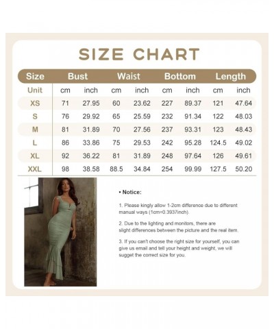 Women's Sexy Backless Zipper Pleated Ruffles Mermaid Fishtail Evening Party Bodycon Maxi Dress Green $15.91 Dresses